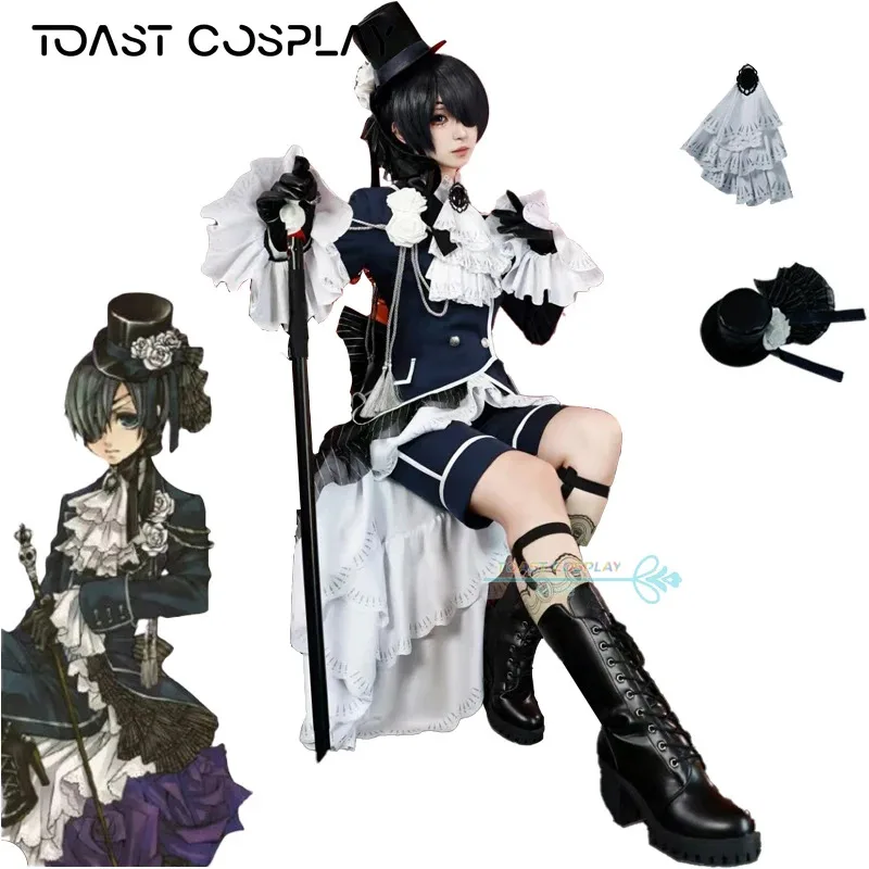 

Ciel Cosplay Game Black Butler Ciel Phantomhive Redbreast Cosplay Costume Anime Party Role Play Outfits Halloween Dress Uniform