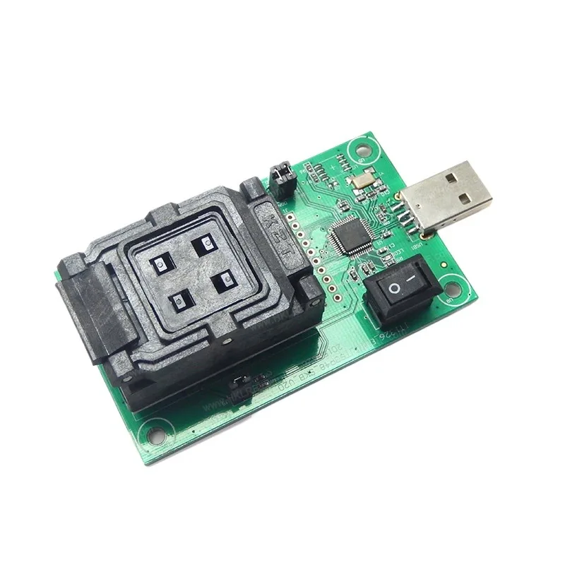 Test IC eMMC BGA153 BGA169 IC socket USB adapter 11.5x13mm n and flash test for programmer