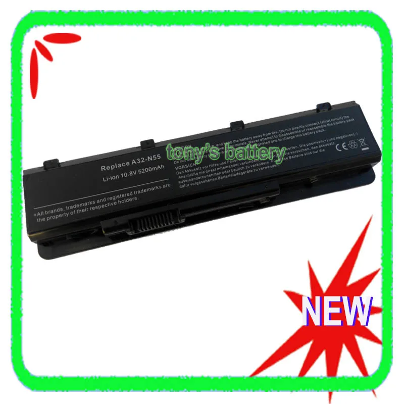 

Новый аккумулятор A32-N55 для Asus N45, N45E, N45S, N45F, N45J, N55, N55E, N55S, N55SL, N75, N75E, N75S