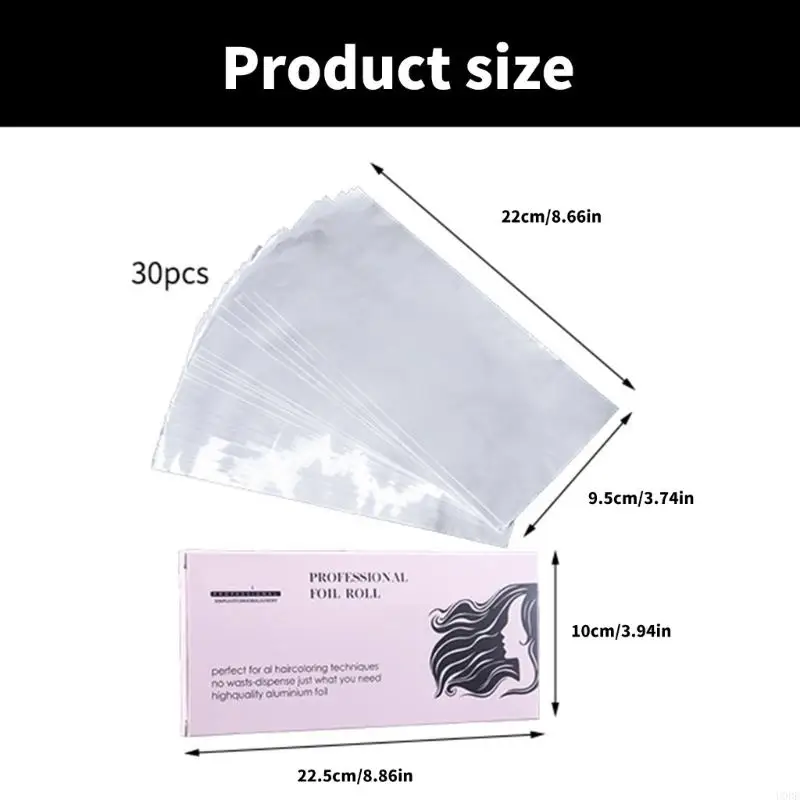 髪のハイライト、アルミホイルシート、ハイライトフォイル用のU0DEシルバーヘアホイル