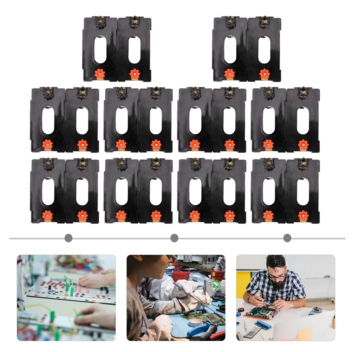 

10 Pcs Holder Black Plastic Experimental Equipment Circuit Learning Tool for Kids Education Model Screw Binding Post