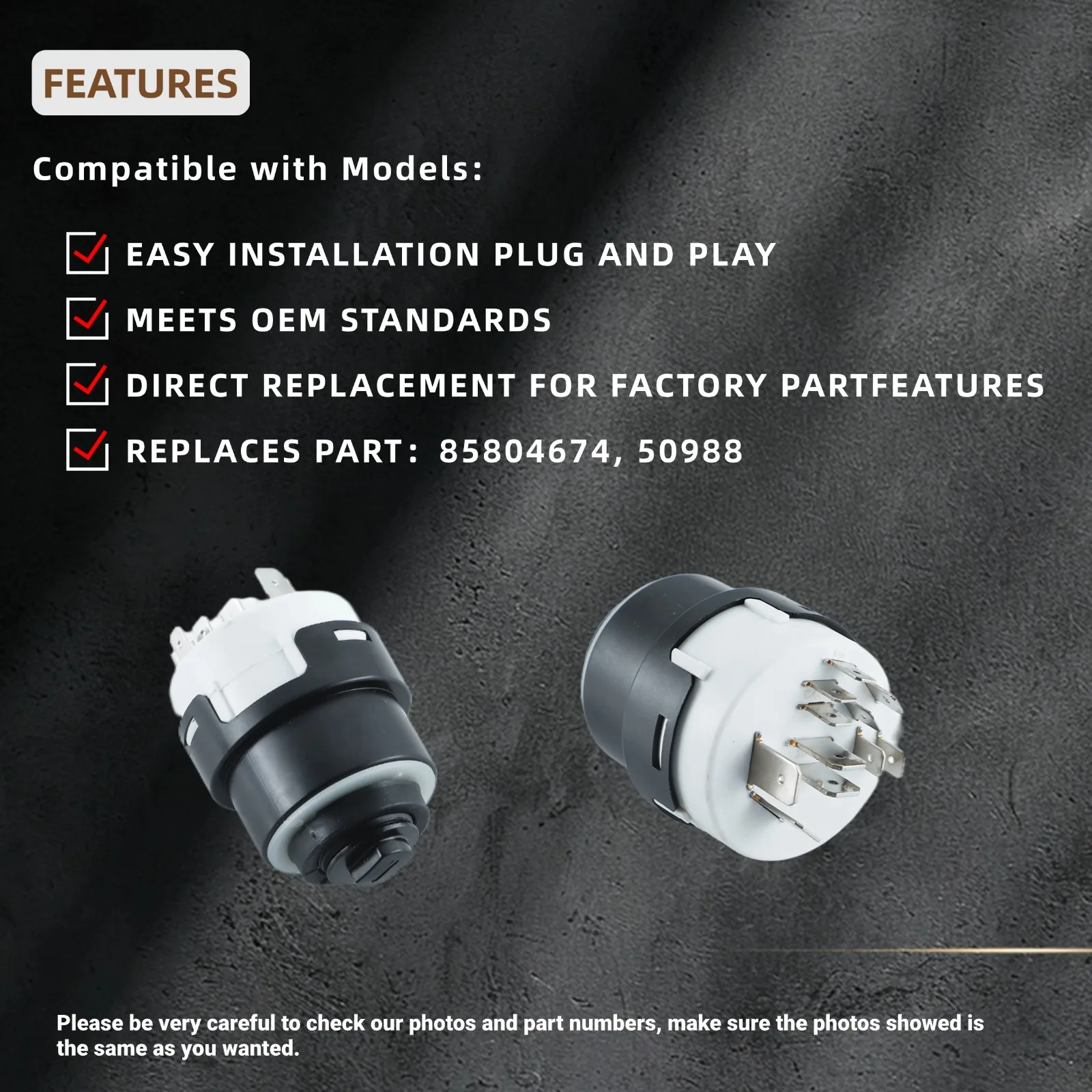 85804674 뉴 홀랜드 용 11 터미널이있는 점화 스위치 555E 575E B100BLR B100BTC B110 B115 LB90 LB115 LV60 LV80 교체 50988