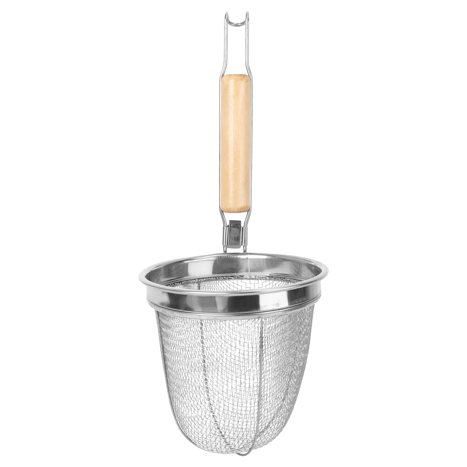 

New Fashion Kitchen Stainless Steel Big Mesh Food Dumpling Noodle Strainer Mesh Strainer Strainer Basket