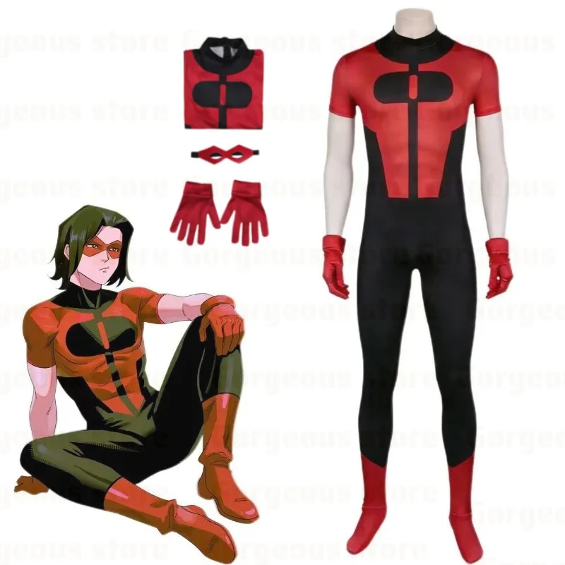 Invincible 4 Oliver Grayson Cosplay Jumpsuit Kleidung Verkleidung Herren Rollenspiel Umhang Bodysuit Halloween Kostüm Karneval Outfits Anzug