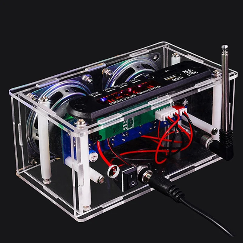 ABSY 2X DIY Bluetooth комплект динамиков с FM-радио 87,5-108 МГц DIY проект пайки практика электронный комплект припой в сборе