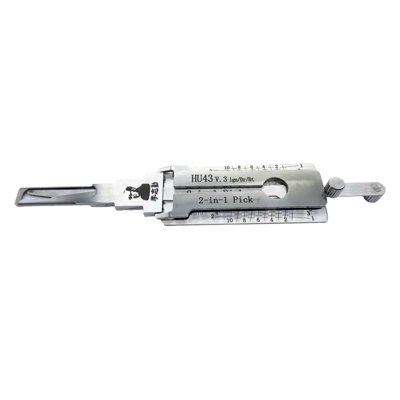 Original Lishi HU43 V.3 2 in 1 Lock Pick Decoder Ignition Car Door Opener for Old Opel Models Vertical Milling