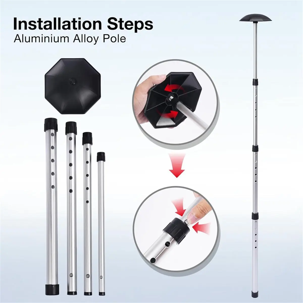 (AD12) Gofly Golf Travel Bag Support System, Club Protective Pad and Aluminium Alloy Support Pole, Upgrade Accessories