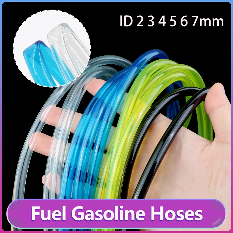 TPU Fuel Hose ID 2 3 4 5 6 7mm Polyurethane Petrol Tube Corrosion Resistant for Chainsaw Trimmer Blower Fuel Gas Pipe