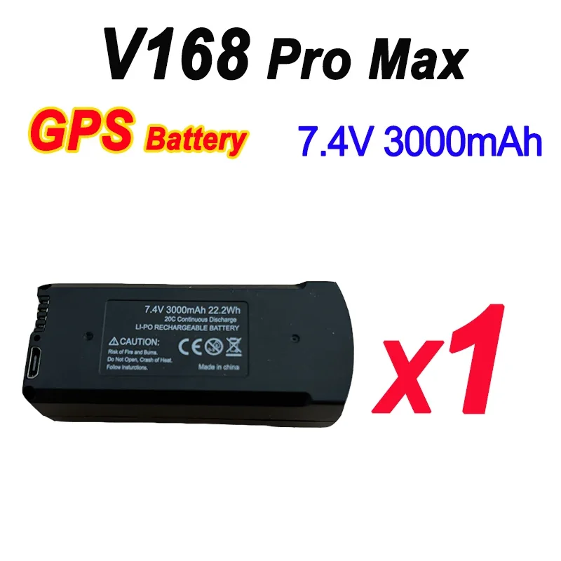 Batteria GPS originale V168 Pro Max 7.4V 3000mAh V168 Dron 3.7V 2000mAh per V168 RC Quadcopter Batteria di ricambio Accessori