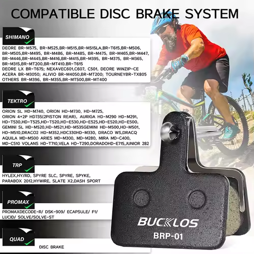 BUCKLOS Bike Brake Pad Resin Disc Pads For SHIMANO B01S Wear-resistant MTB Bicycle Hydraulic Brake Pad for B03S B05S Brake Parts - Image 2