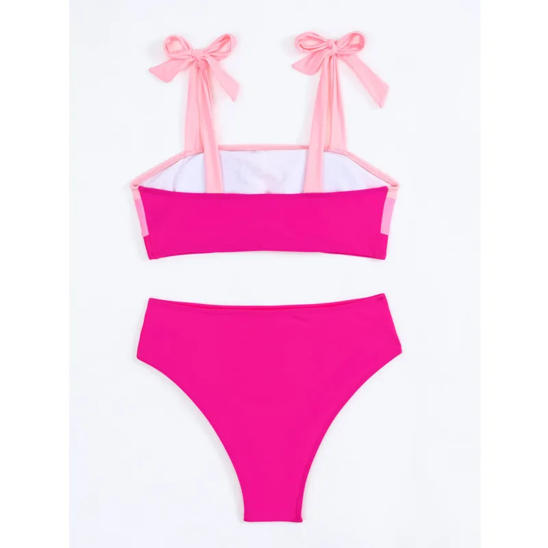 Conjunto de biquínis brasileiro sexy para mulheres, roupa de banho rosa, roupa de praia feminina push up, roupas de banho, piscina, banhista, 2022