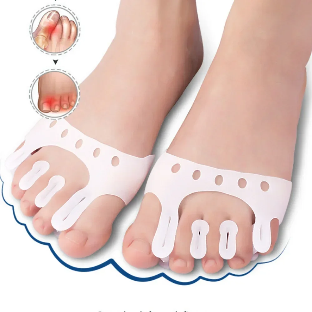 

Silicone Toe Separator Metatarsal Pads Hallux Valgus Bunion Corrector Orthotics Pain Relief Forefoot Socks Insole Foot Care Tool