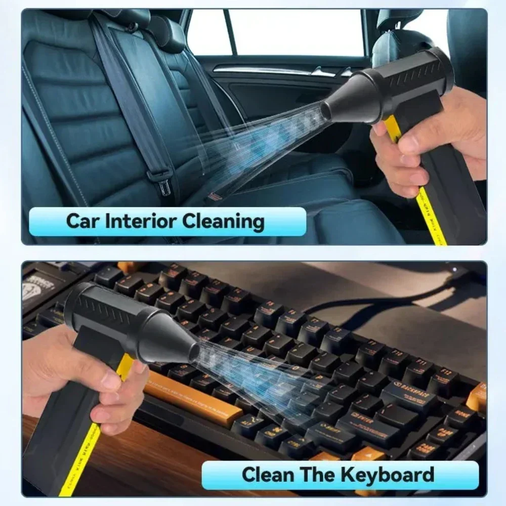 160000 دورة في الدقيقة توربو صغير جت مروحة عنيفة منفاخ هواء كهربائي فرش منفضة 3 سرعات عالية السرعة USB قابلة للشحن أدوات قوية #6