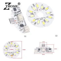 Placa de Circuito com Proteção USB, Lâmpada de Toque LED, Lâmpada de Noite Pequena, Tipo C, Módulo de Controlo, 1PC