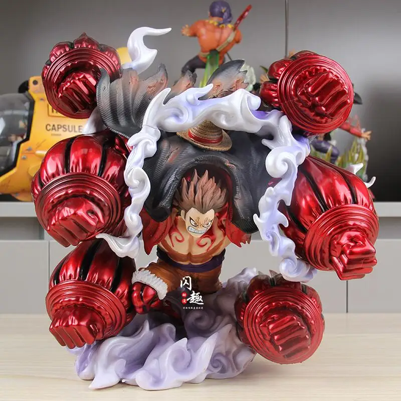 29CM One Piece GK Gear 4 Monkey D. Luffy Anime Figure Sky Painting 1/6 Statue Model Decor Action Figurine Toy for Christmas Gift