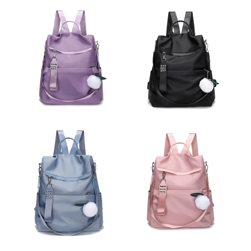 Mochila escolar de náilon antirroubo para estudantes, meninas, mochila casual, bolsa de ombro