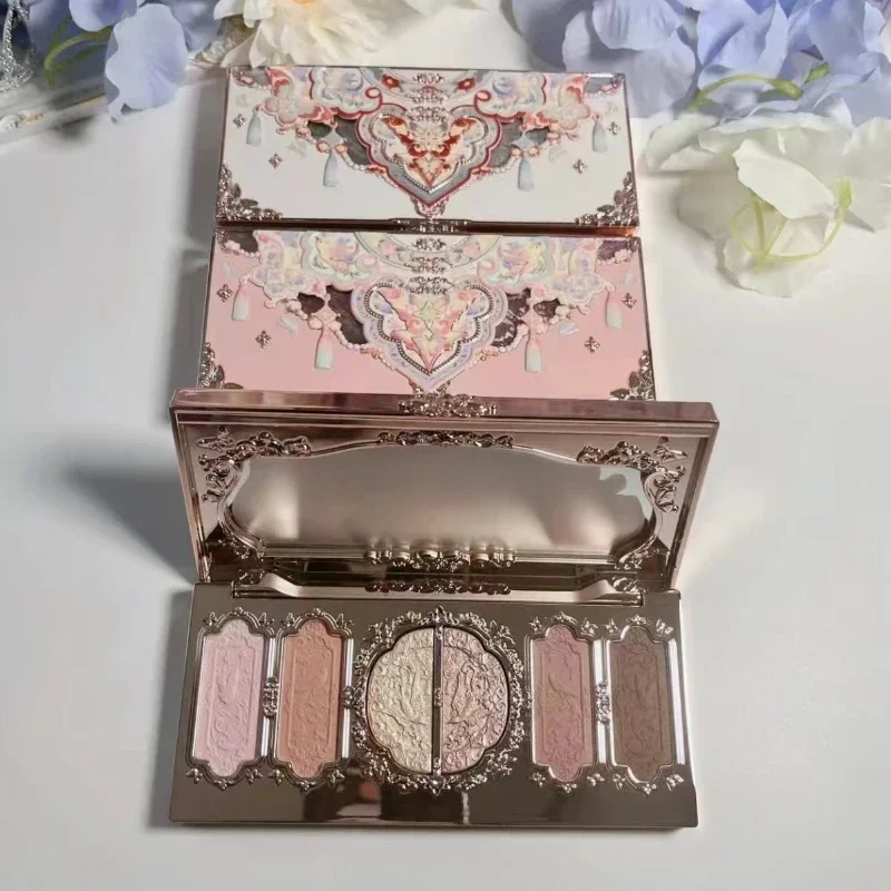 Flower Knows Butterfly Cloud Collar Collection 6-Farben-Lidschatten-Palette Matte Fine Shimmer Long Lasting Eye Face Palette Makeup