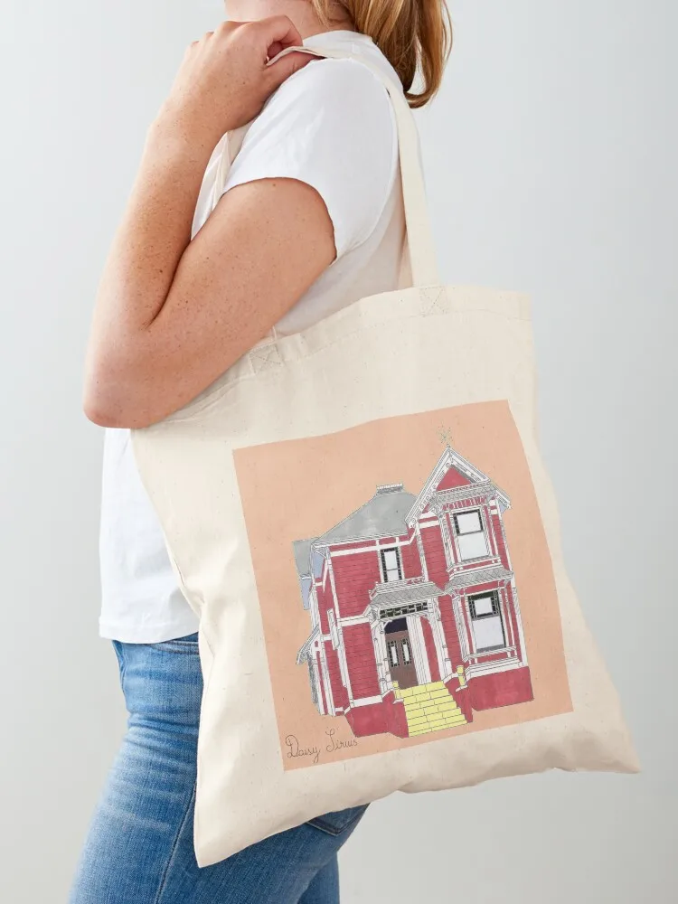 

Charmed House Tote Bag canvas tote Fabric bag canvas bags cloth bag woman
