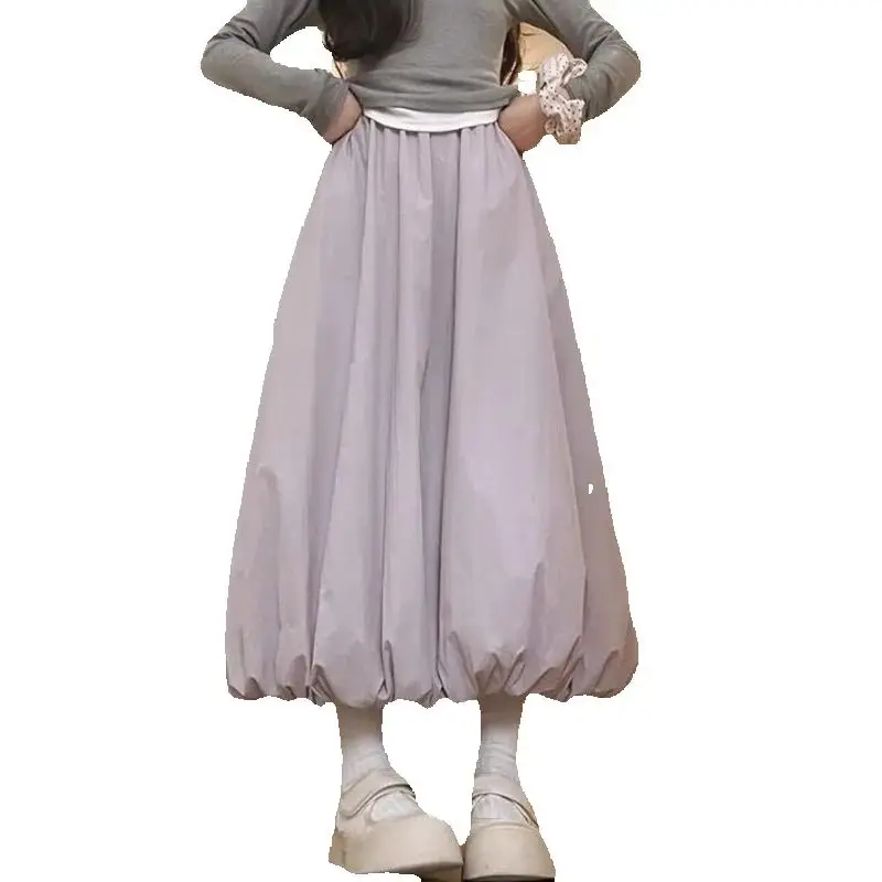 High Waist Long Skirt Women Flower Buds Spring Summer 2025 New Niche Design A-Line Slim Long Skirt
