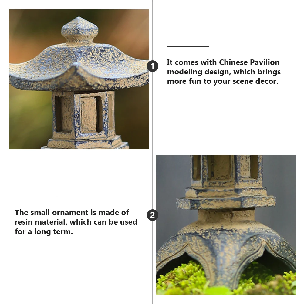 

Resin Pagodas Small Decoration Landscape Ornament For Yard Balcony Home Micro Landscaping Craft Adornment Unique