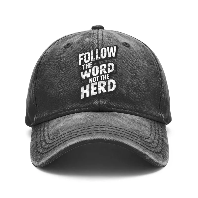 1 Vintage Washed Unisex Baseball Cap, Follow Your Own Thoughts Rather Than the Crowd, Adjustable, Suitable for Outdoor Activities and Casual Wear, Gift for Men and Women, Spring, Summer, Autumn, Winter