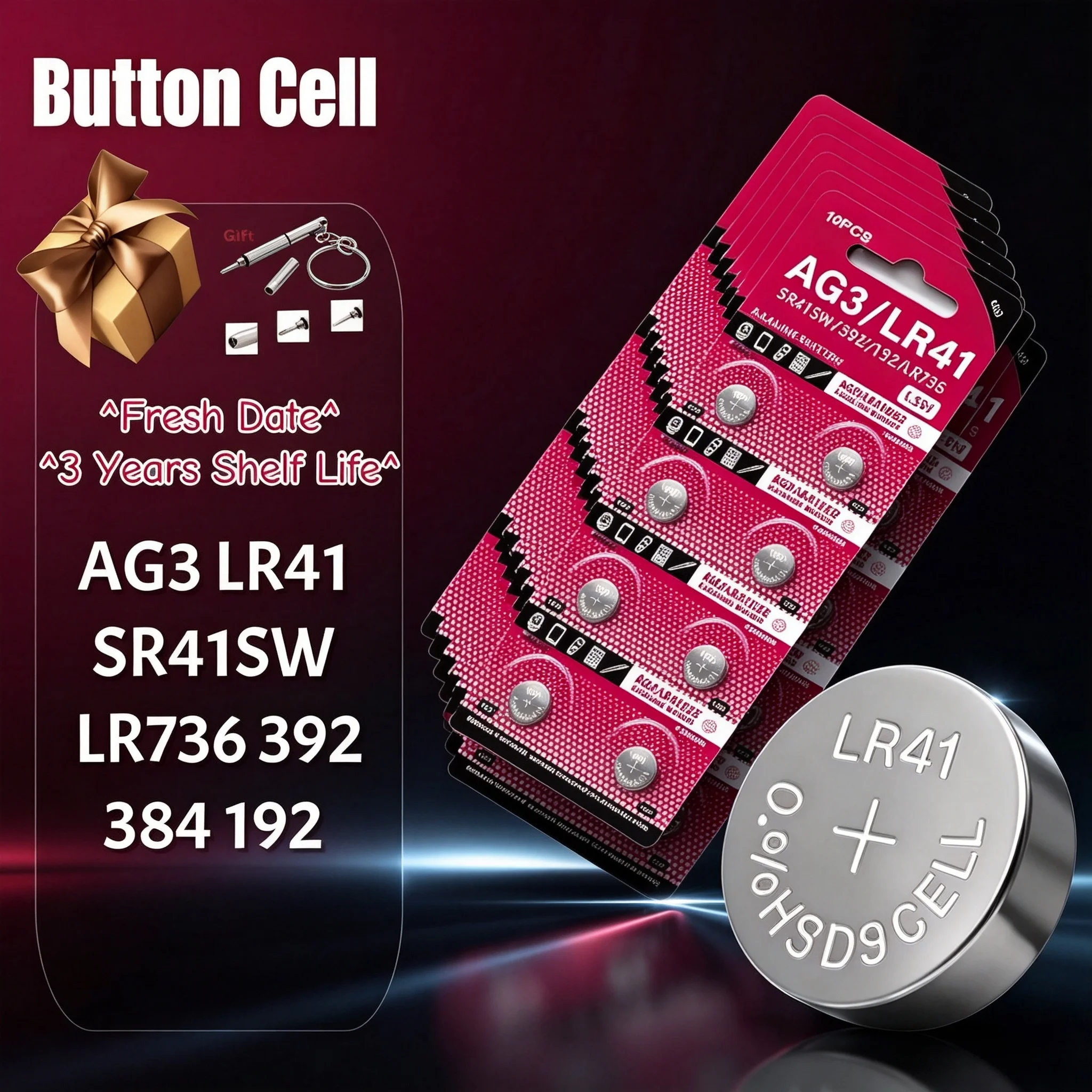 HIGH4-120PCS AG3 LR41 Button Cell Batteries High Capacity L736 392 384 192 1.55V Button Battery For Watch Car Key Remote Control