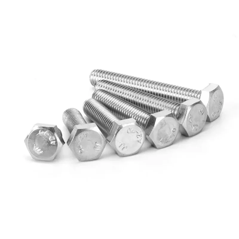 M7 M9 1mm 1,25mm 1,5mm paso de rosca fina 10-100mm de largo 304 acero inoxidable DIN933 tornillo de cabeza hexagonal exterior externo Bo