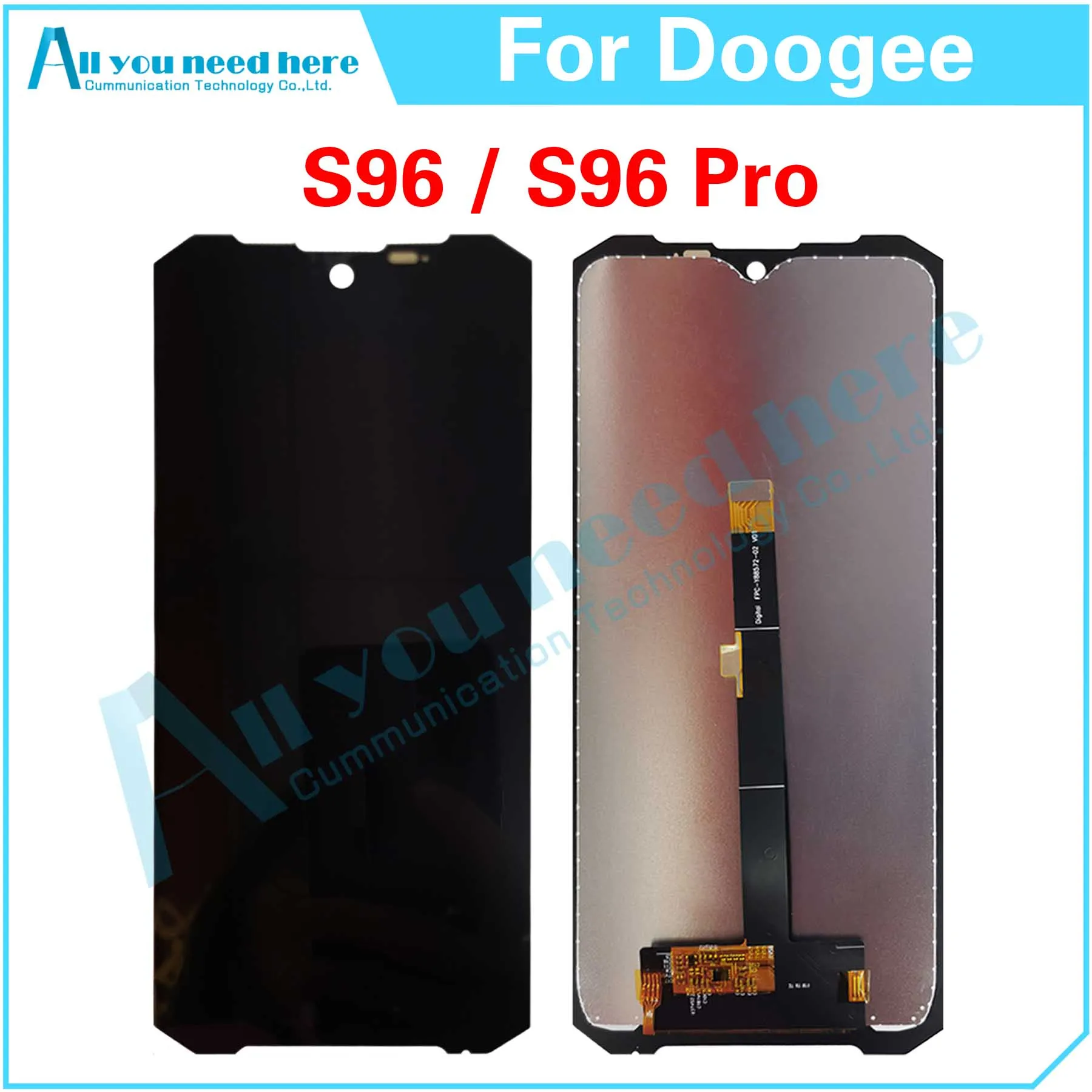 100% Test For Doogee S96 Pro LCD Display Touch Screen Digitizer Assembly Repair Parts Replacement