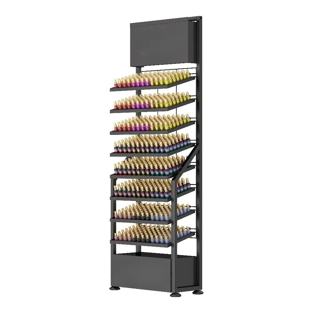 Adjustable Nail Polish Display Rack Customization Retail Metal Nail Polish Display Rack Large Metal Nail Polish Display