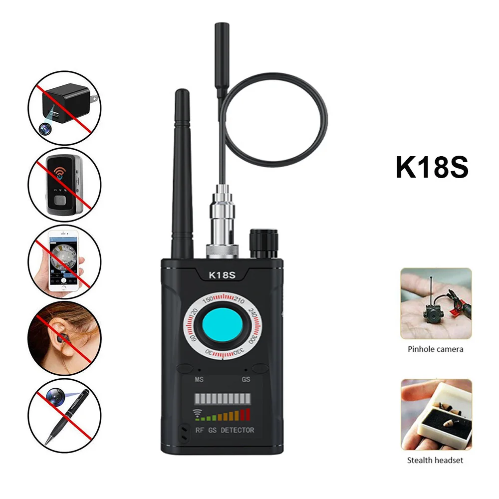 K18S 리버스 카메라 감지기, GSM 오디오 오류 파인더, GPS 신호 스캐너 업그레이드, RF 트래커 감지 