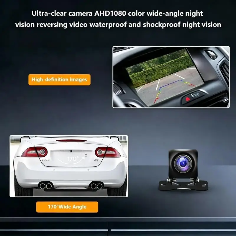 AHD 1080P Car Reverse Camera Waterproof Night Vision Wide Angle Lens Parking Safety Aid For All Cars