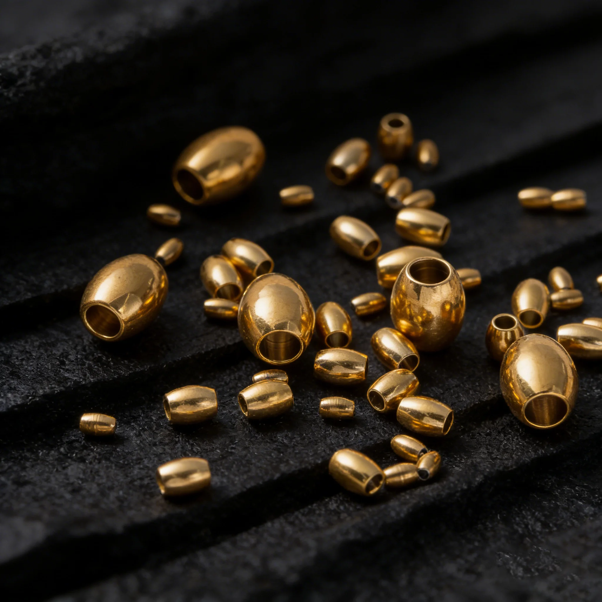 20 Stück/Lot Edelstahlperlen in Goldfarbe, runde ovale lose Abstandshalterperlen für DIY-Halsketten, Armbänder, Schmuckherstellung, Zubehör – Detail 1