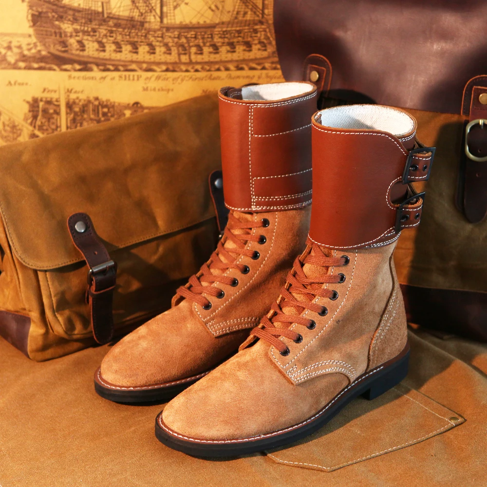 

M1943 Parachute Boots Copy of The Original Paratrooper Boots Cold and Warm Cowhide Reconnaissance Boots American WW2