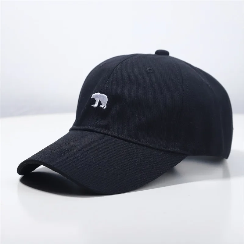 Japanese New Simple Polar Bear Embroidered Baseball Cap Children Korean Version of Spring and Summer Soft Top Couple Joker Cap