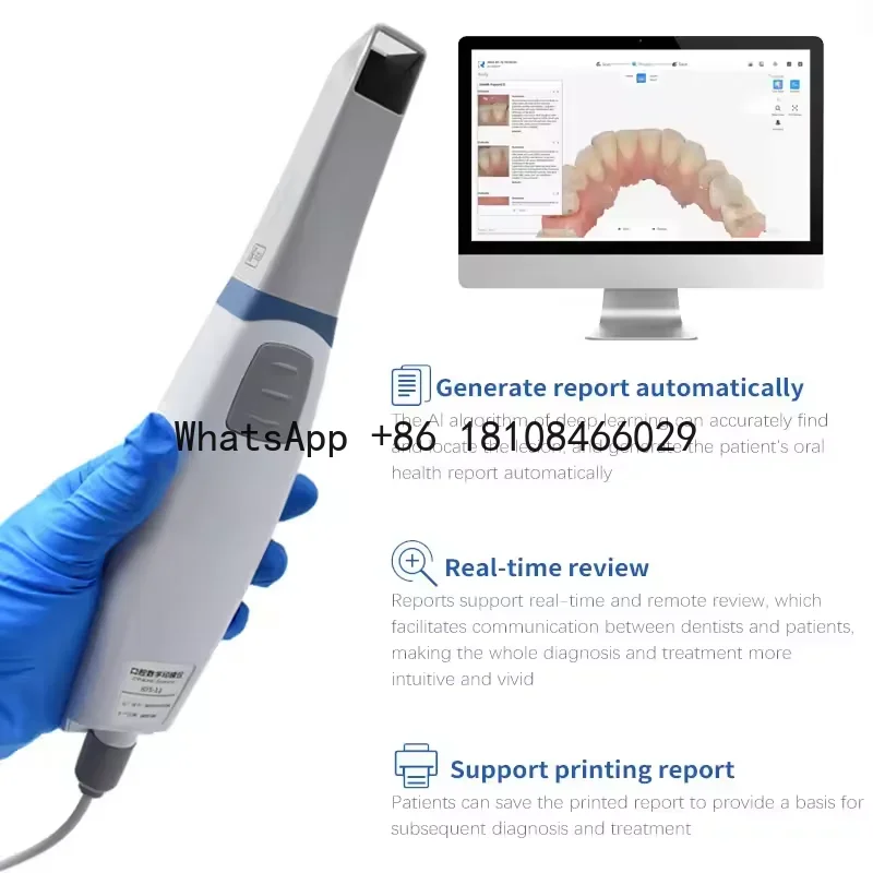 Digital Intraoral Dental Sensor Scanner 3D Scanner with Software Real Color CAD CAM 3D Dental Scanner