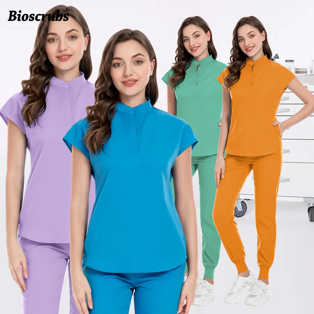 

Лидер продаж, высококачественная модная рабочая одежда для салона красоты, комплекты скрабов для больниц, эластичная дышащая униформа для врачей, одежда для кормления