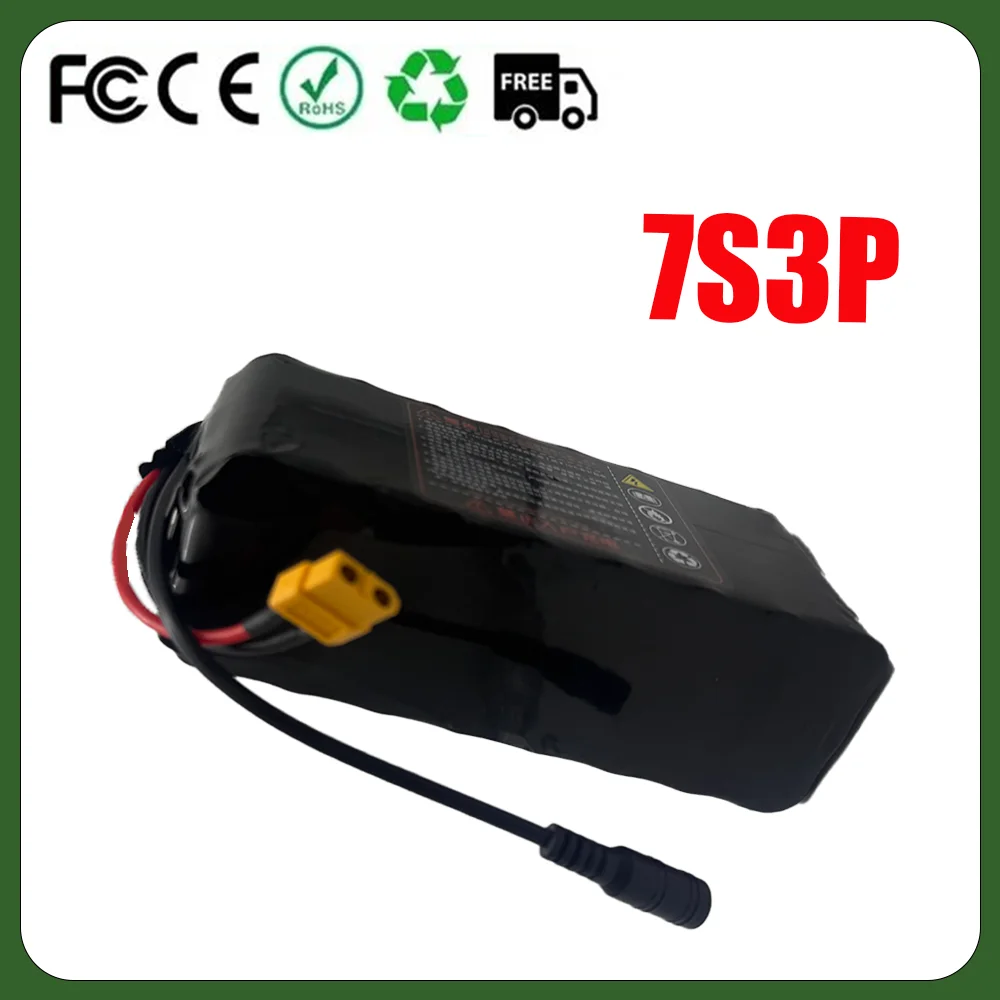 

7S3P 18650 rechargeable lithium battery 10000mAh 24V lithium-ion battery pack suitable for wheelchairs and bicycles