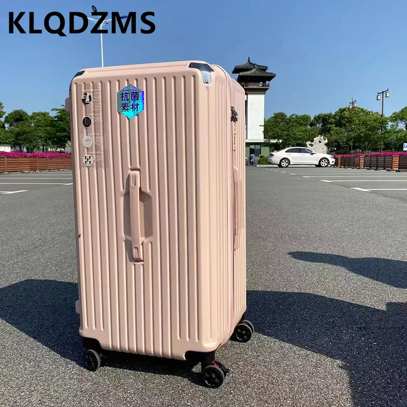 Imagem -05 - Klqdzms-mala de Bagagem para Homens e Mulheres Rolling Trolley Case Grande Capacidade Moda Pacote de Senha 22 24 26 28 30 32 34 Novo pc