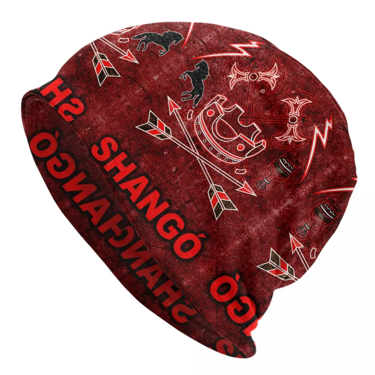 Slavic God Skullies Beanies Outdoor Hats Shango Sticker Thin Bonnet Special Caps Men