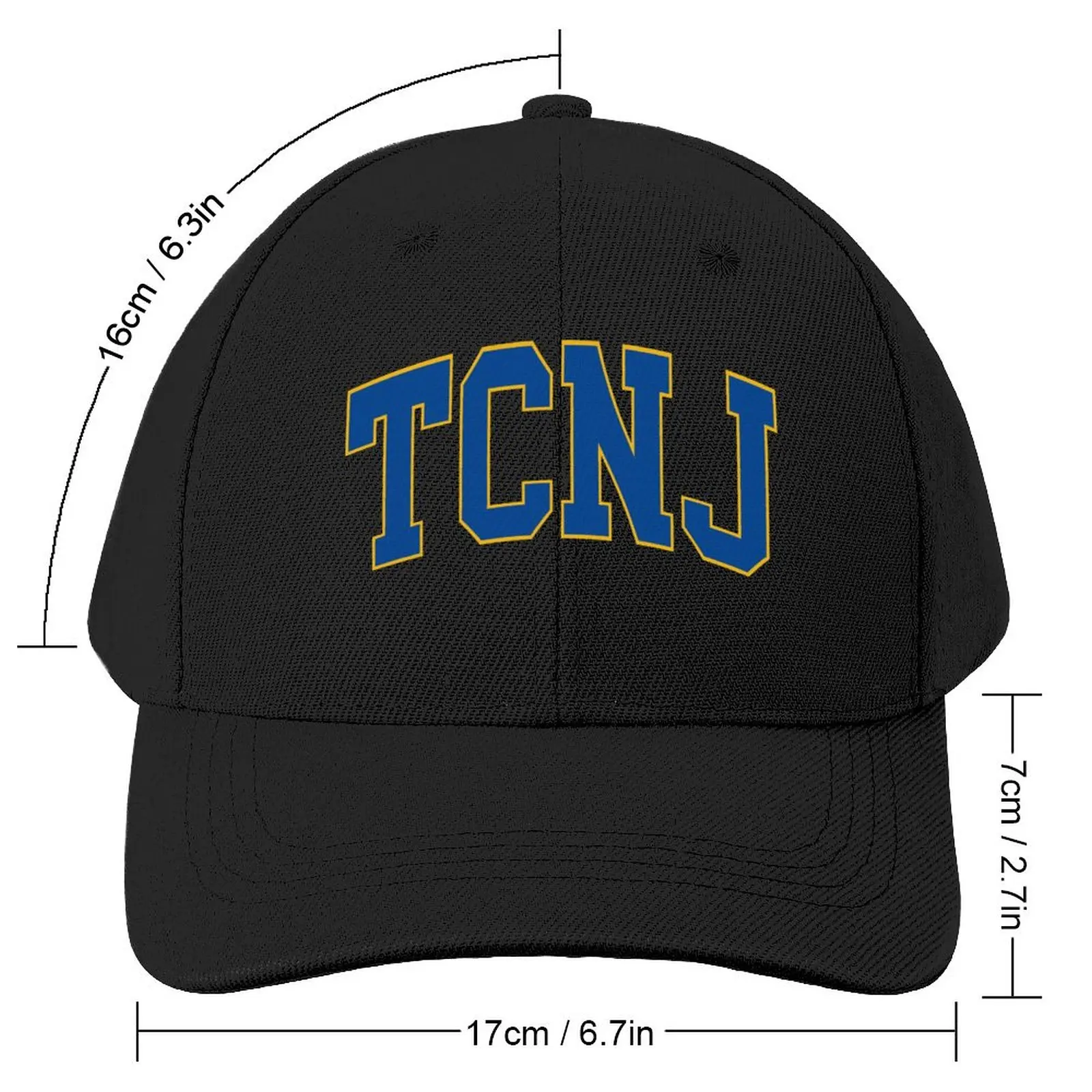 tcnj - varisty font curved Baseball Cap funny hat Christmas Hats Trucker Hats Women Hat Men's