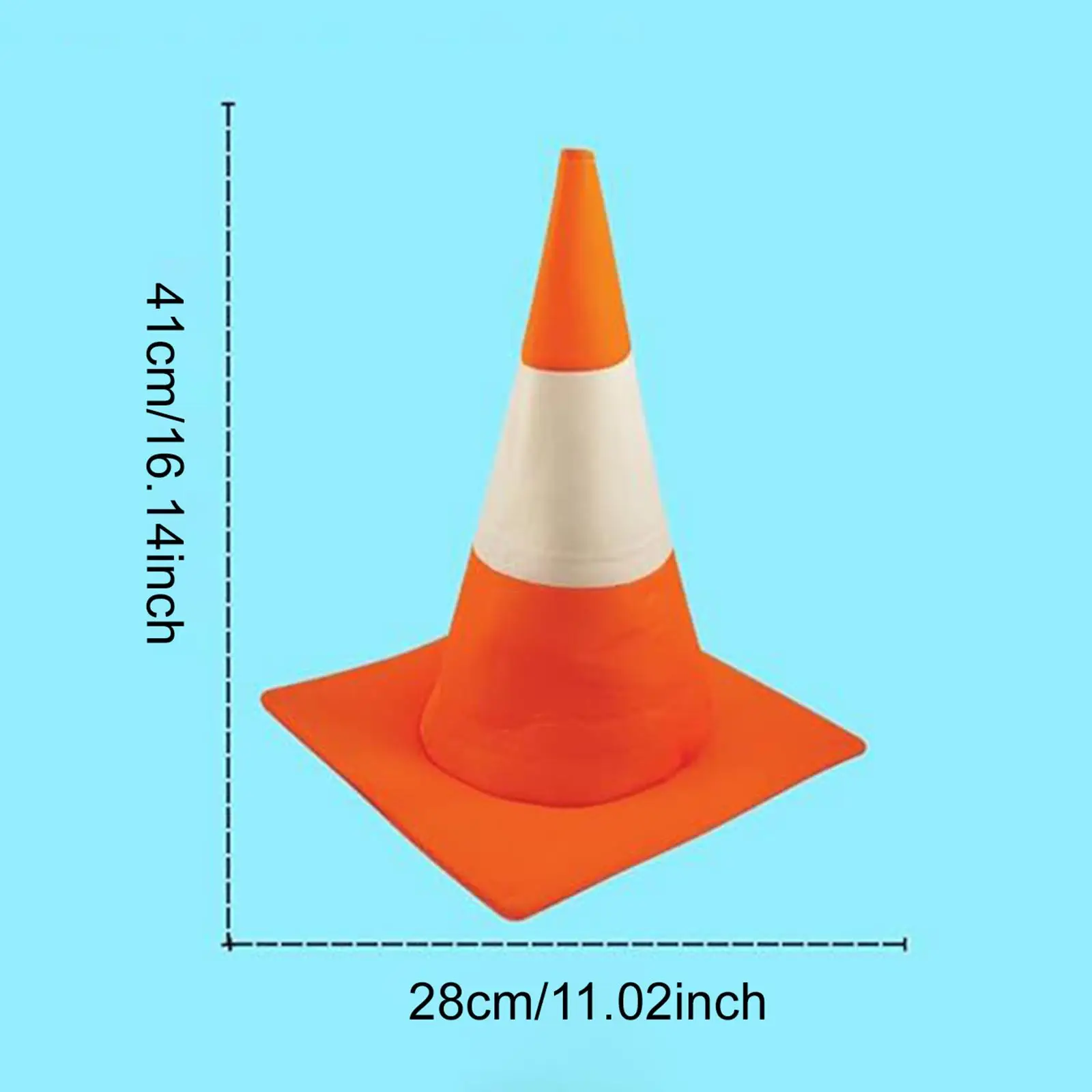 Verkeerskegel Hoed voor Mannen Vrouwen Nieuwigheid Hoofddeksels Halloween Kostuum Accessoire Bouwhoed voor Verjaardag Carnaval Prestaties