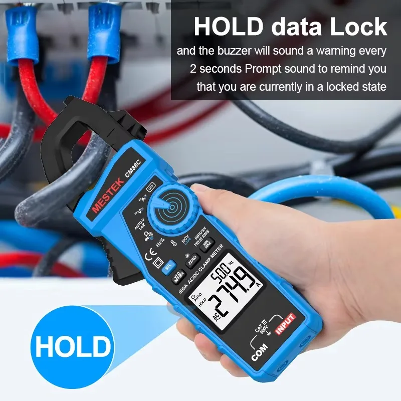 المشبك متر 600A التيار المتناوب تيار مستمر فاحص التيار CM88C صحيح RMS السيارات المدى المقاومة ديود المتعدد Tes الرقمية المشبك متر #5