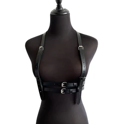 Cinturón ajustable de cuero Pu para mujer, ropa interior Sexy, lencería Bondage, tirantes góticos, traje de carnaval de Rock, nuevo, Verano