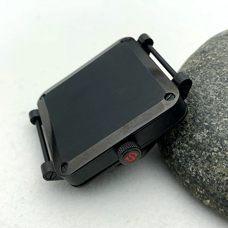 SKX007 Square NH35 Watch Cases Matte Black Fits NH35 NH36 7S26 4R Movement for SKX007 Style Pilots Cockpit Diving Watch Case