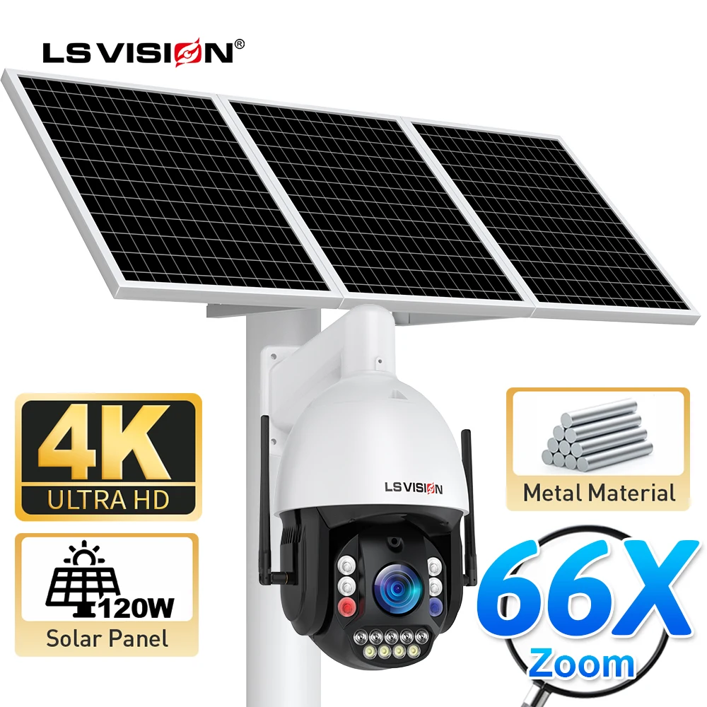 LS VISION 4G 8MP 66X Zoom Lntelligence خارجي مقاوم للماء ومقاوم للحرارة كاميرا مراقبة WIFI PTZ #1