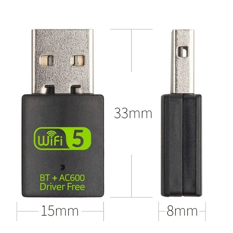 RTL8821CU Usb Wifi Bluetooth Adapter 600Mbps Free Driver Mini Wireless Network External Receiver 2.4Ghz 5Ghz