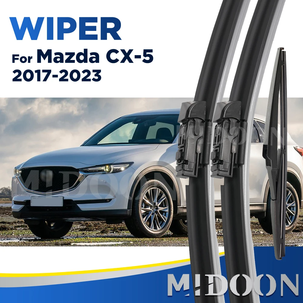 

Стеклоочиститель MIDOON для Mazda CX-5 KF 2017-2023 2018 2019 2020 2021 2022 стеклоочиститель передние и задние щетки стеклоочистителя ветровое стекло 24 "+ 18" + 14"