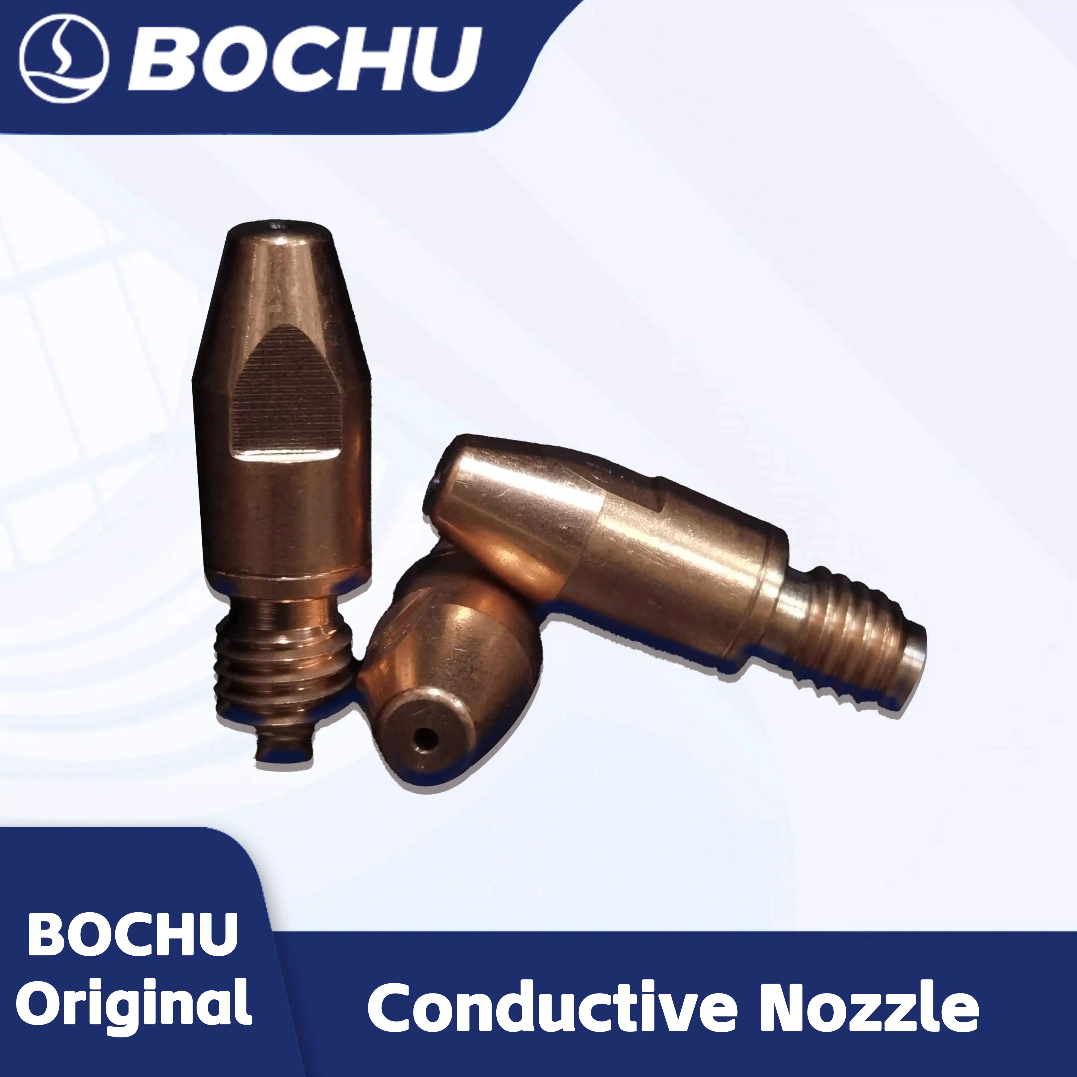 BOCI BOCHU boquilla conductora de sistema de soldadura Original, boquillas conductoras de soldadura de Metal de cobre de cromo y circonio importadas