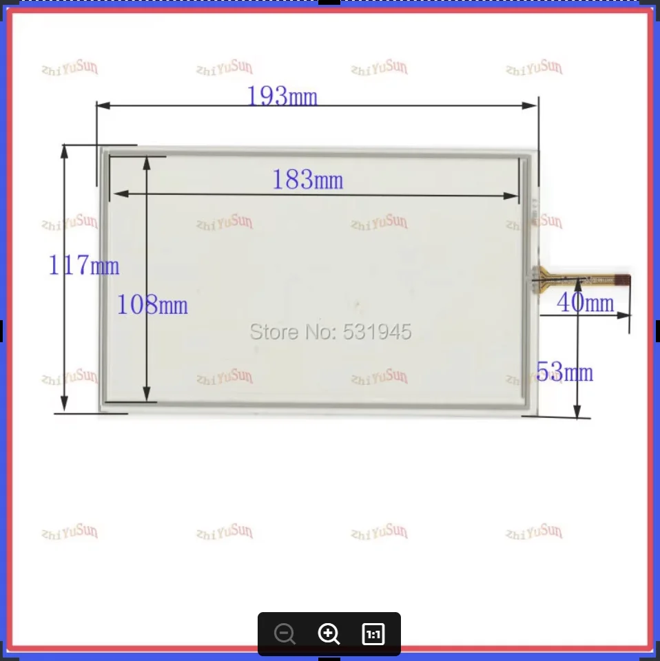 

ZhiYuSun HLD-TP-1684 compatible 8 -inch resistive touchscreen display on the outside flat screen handwriting