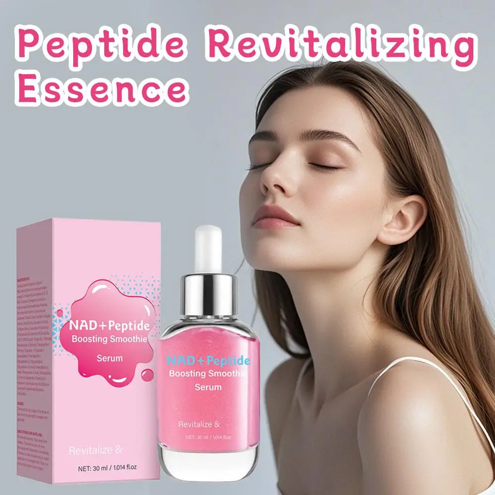 1PCS 30ML NAD & Peptide Revitalizing Essence Boosting Smoothie Facial Care Serum For All Skin Type Repairing And Soothing